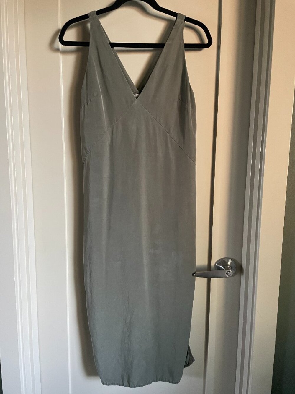 Everlane The Tencel Midi Slip Dress, Olive, Women's 00